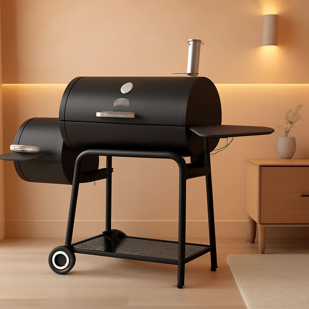 30 Inch Charcoal Outdoor Premium Off set Smoker Grill-0