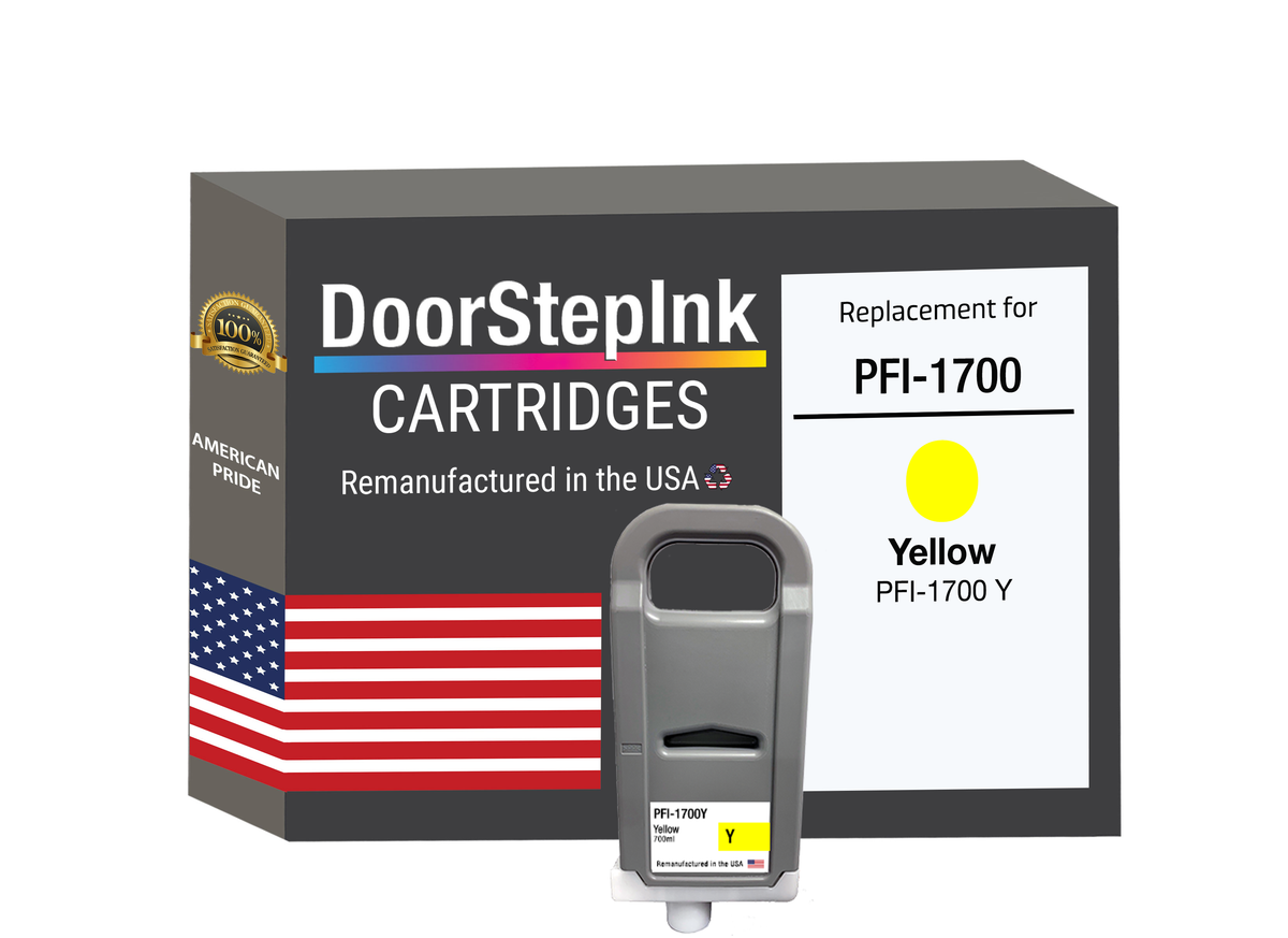 DoorStepInk Brand for Canon PFI-1700 Yellow Remanufactured in U.S.A Ink Cartridges-0