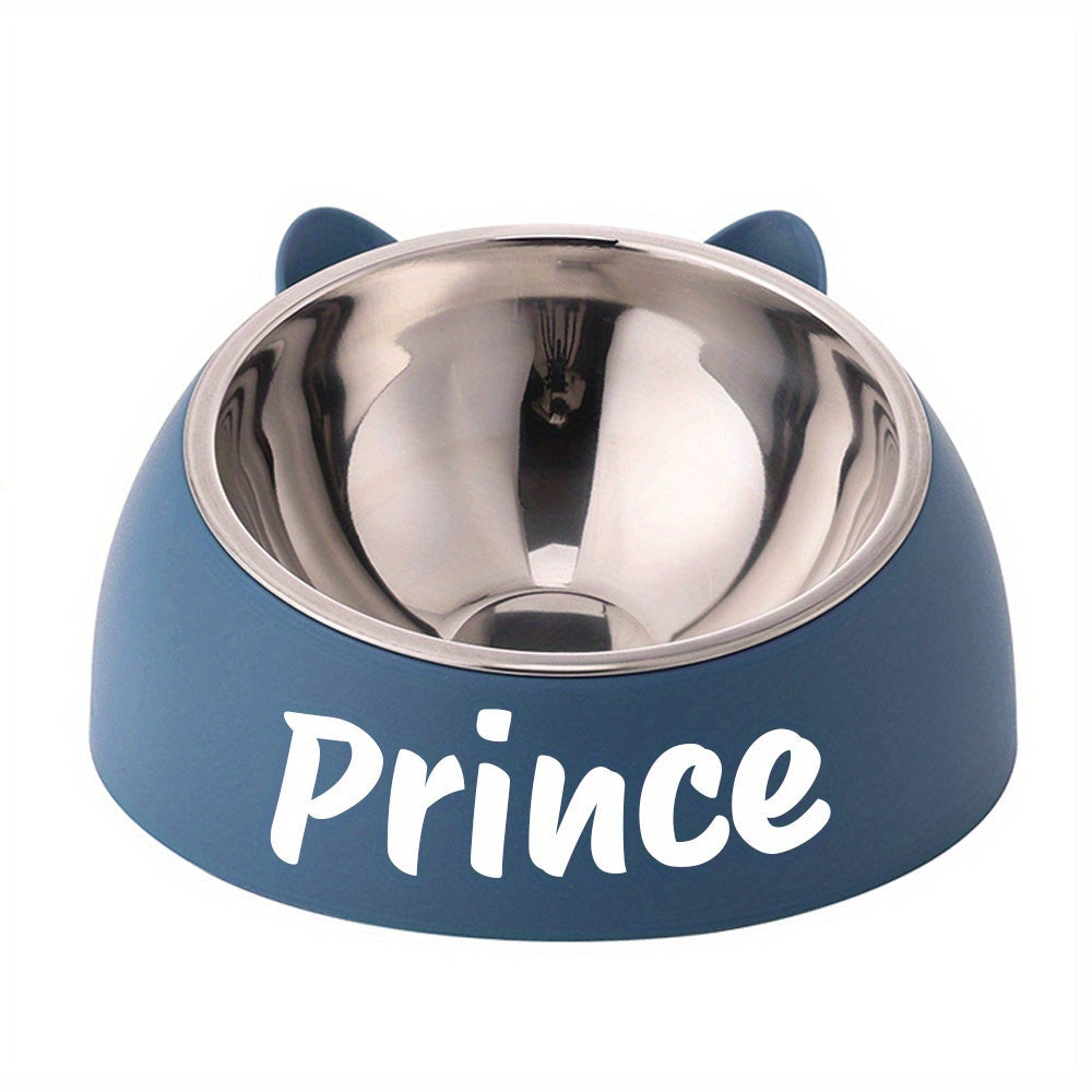 Stainless Steel Cat Bowl with Neck Protection-0