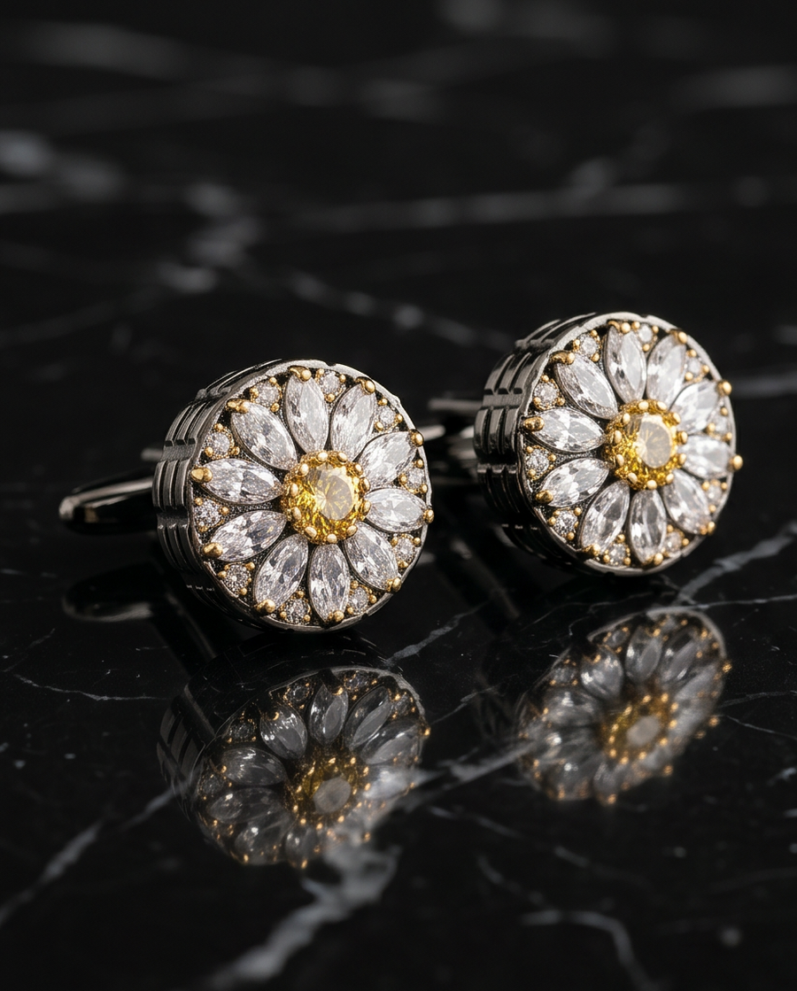 Blooming Radiance Gemstone Cufflinks