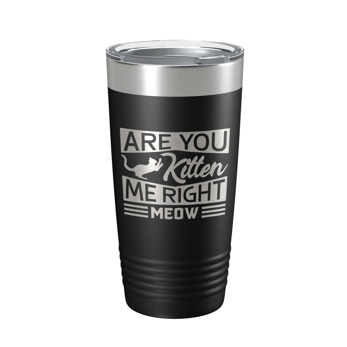 Are You Kitten Me Right Meow Tumbler Travel Mug Funny Cat Lover Gift Insulated Laser Engraved Coffee Cup 20 oz-5