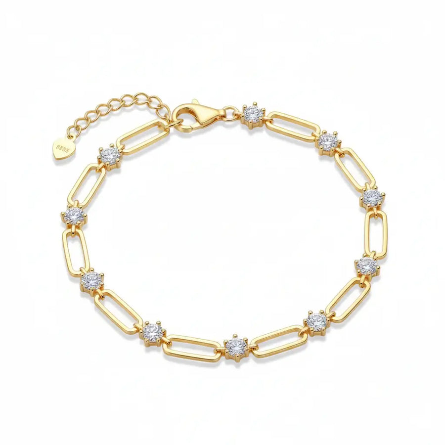 18k gold plated moissanite tennis bracelet 925 Silver Bracelet
