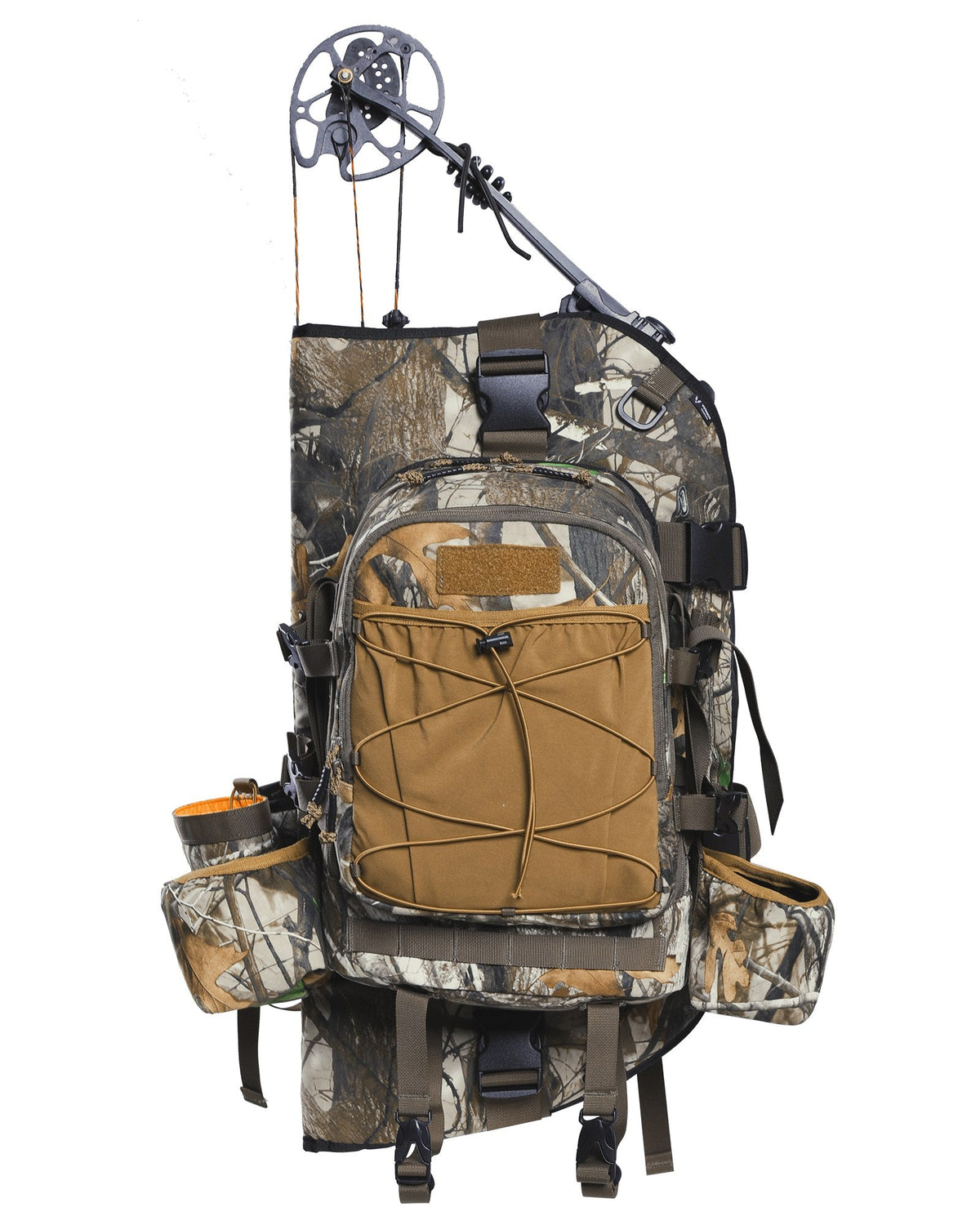 Hunting Backpack with Compound Bow Holder Saddle Camo Bag Camouflage Pack for Hunter Archery-0