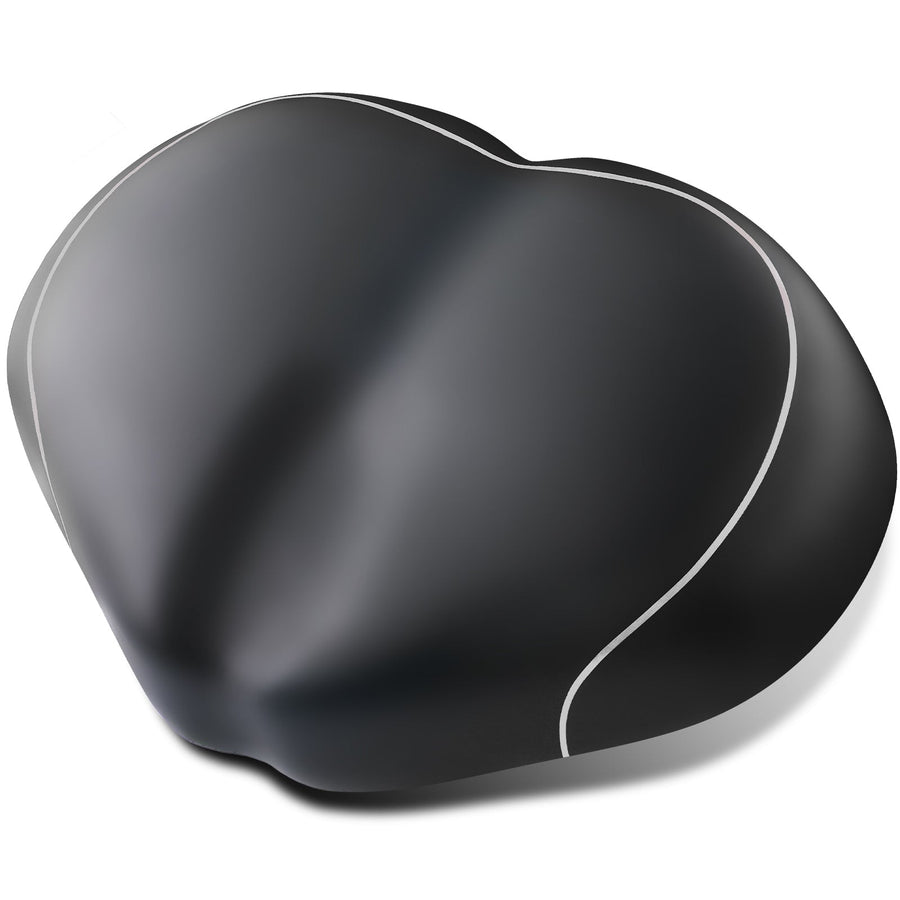 YN 5, Noseless Bike Seat for Men Women, IPX7 Waterproof, White Line