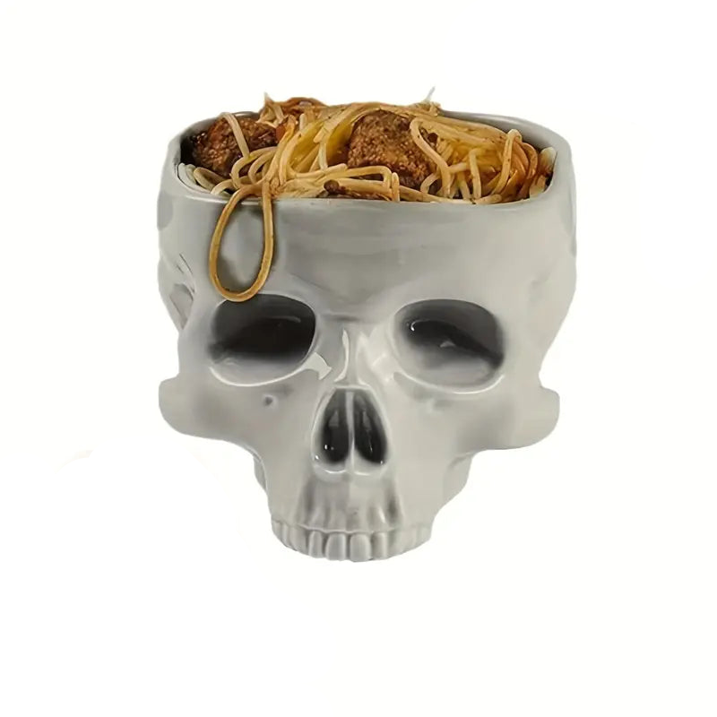 Skull Serving Bowl - Vintage Gothic Table Decor