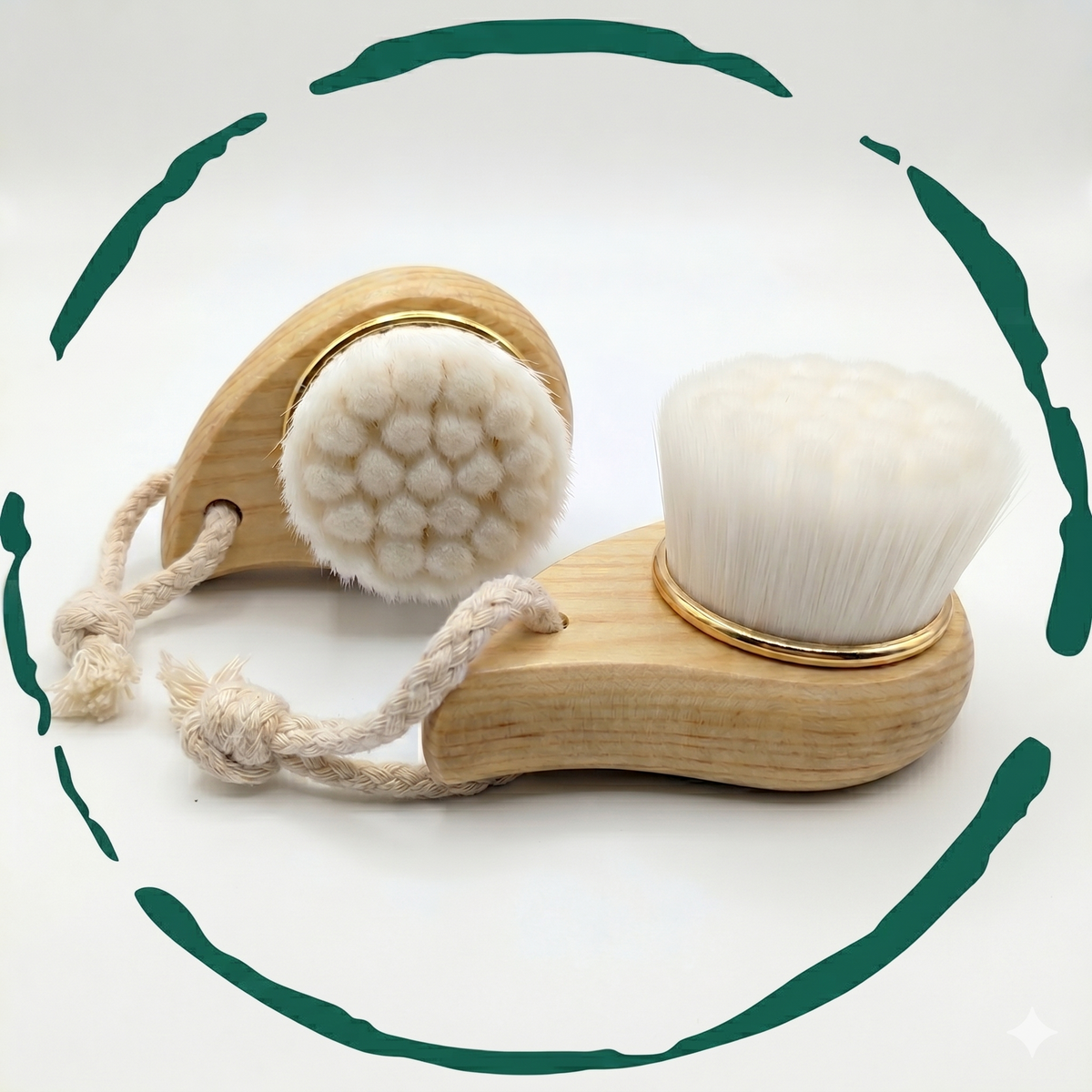 2-Pack Extra-Fine Facial Brush with Bamboo Handle-0