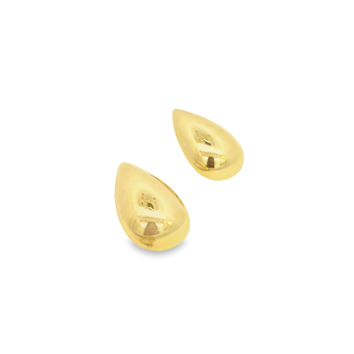 Minimalist Waterdrop Teardrop Dome Stud Earrings (J258)-0