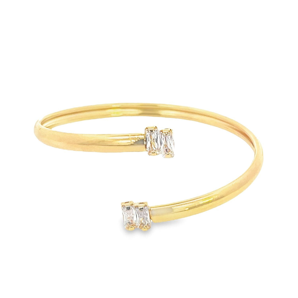 CZ Cushion Bangle Bracelet (B96)-0