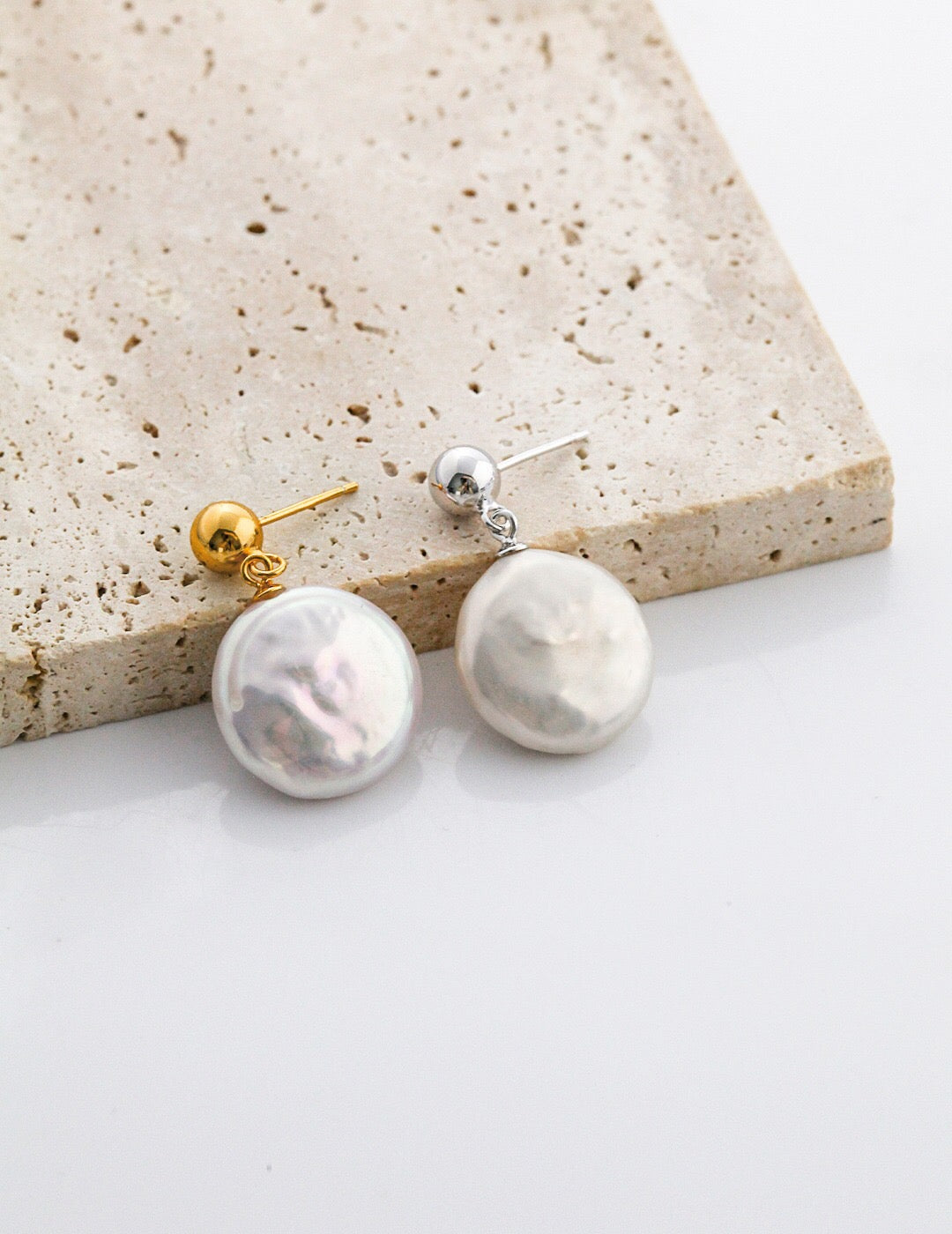 Baroque Pearl Chunky Irregular Drop Earrings-2