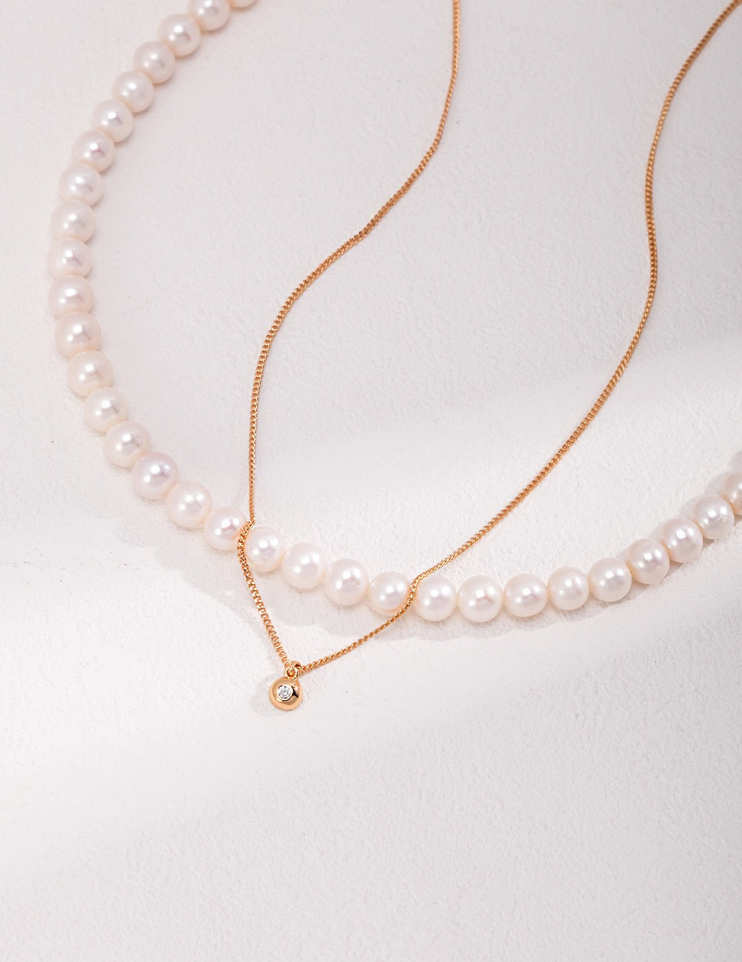 Sterling Silver Zircon Necklace-1