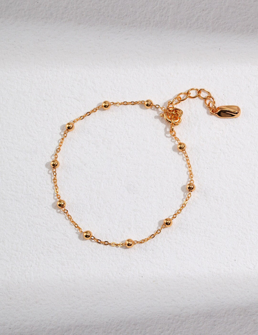 Gold Bead Chain Bracelet
