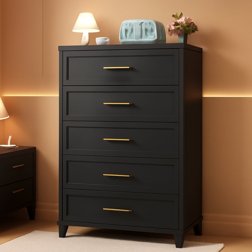 Metal Dresser Fifty Three Inch Tall Five Drawer Organizer-0