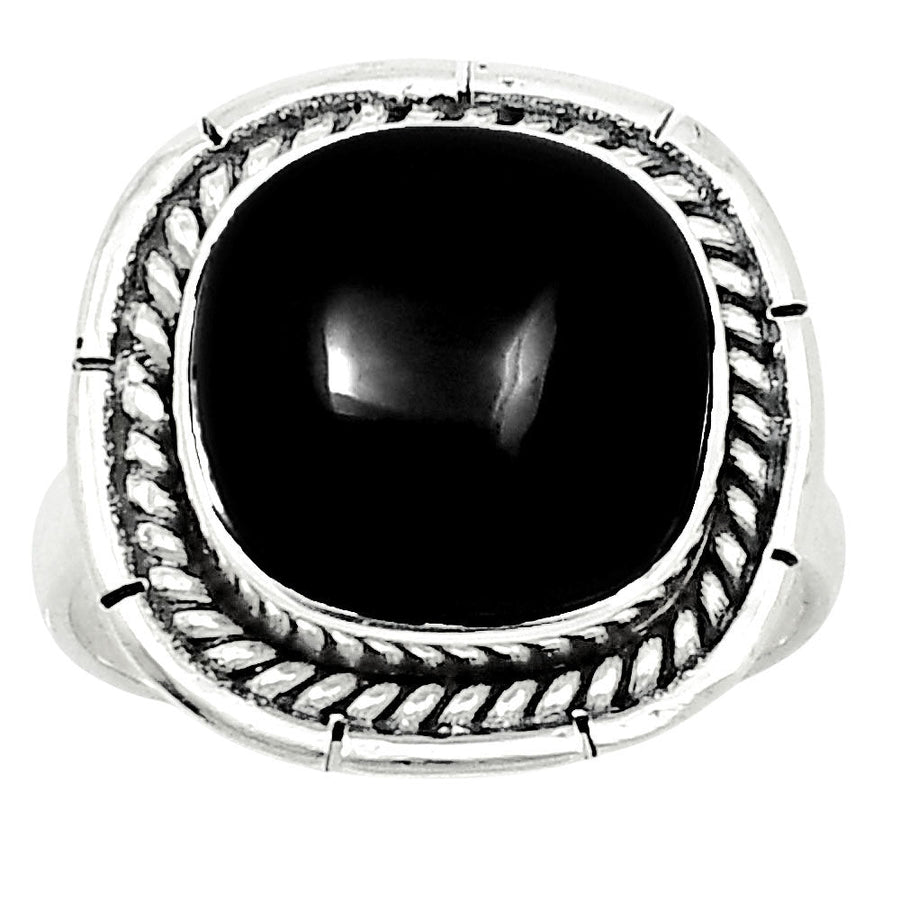 Premium Quality Black Onyx - Brazil Ring size-8 R-1728 23-ER10354