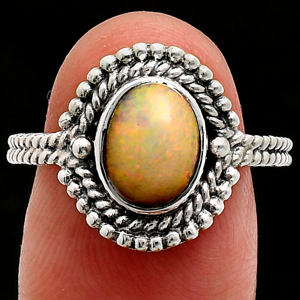 Premium Quality Ethiopian Opal Ring size-8 R-1729 25-ER10460-0
