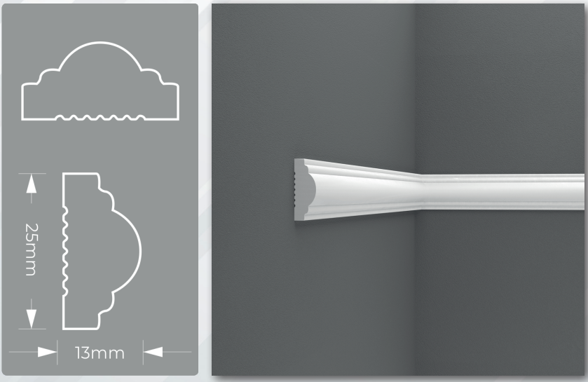 Accent Wall Kit: Effortless Elegance with Precut Factory Primed Wall Molding - Create 1 Upper and 2 Bottom Frames-5