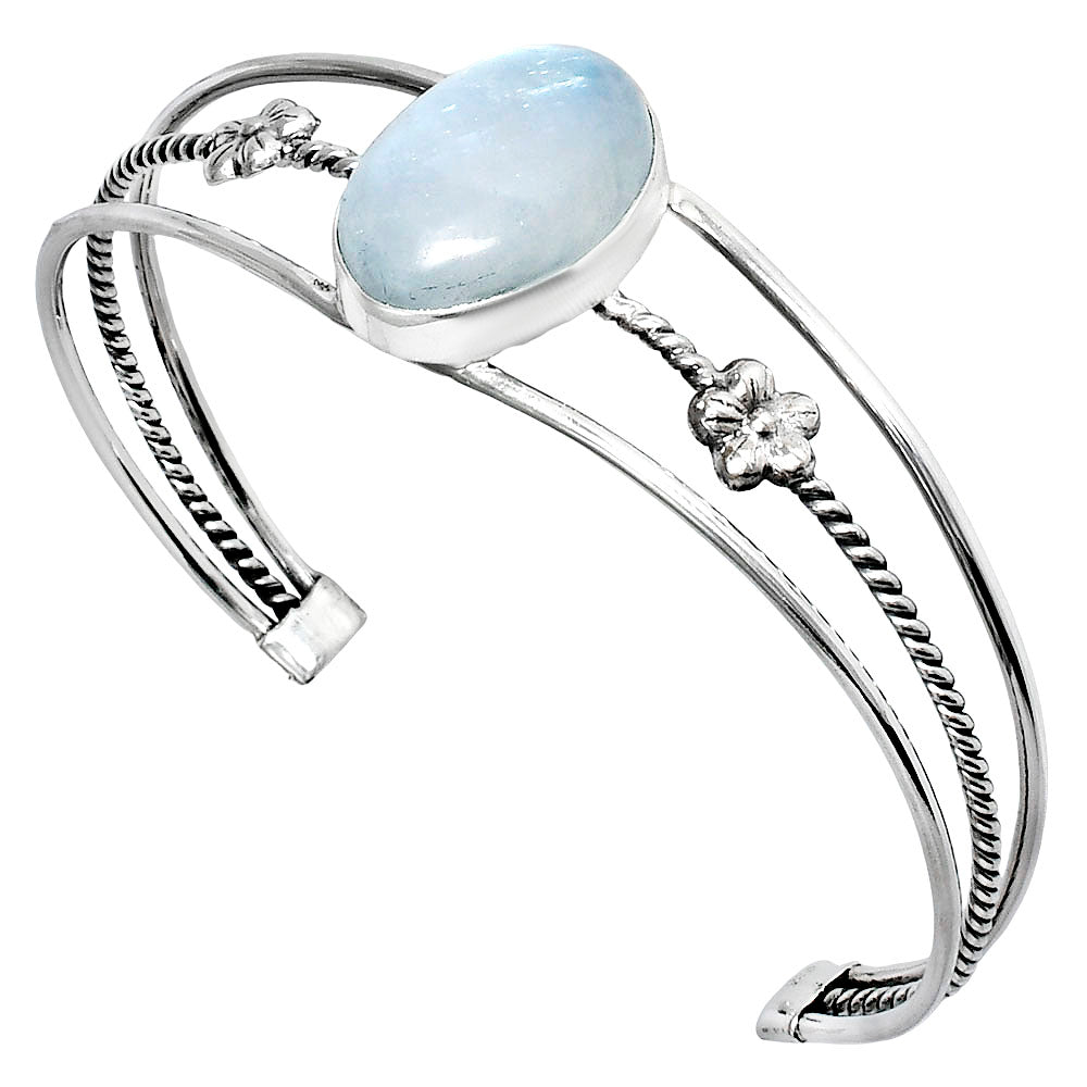 Premium Quality Rainbow Moonstone Cuff Bangle Bracelet B-1012 26-EB10148-1
