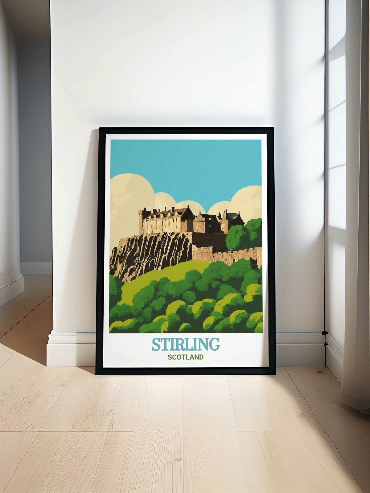 Stirling Castle Print - Stirling Wall Art - Scotland Framed Art - Scotland Vintage Poster-0