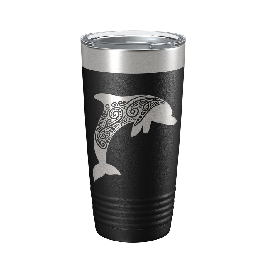 Dolphin Zentangle 20 oz Stainless Steel Tumbler