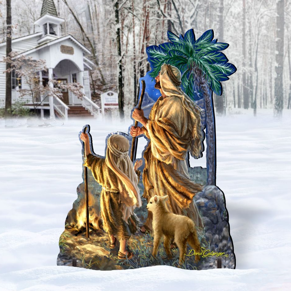 Shepherds Keeping Watch Nativity Outdoor Decor by D. Gelsinger - Nativity Holiday Decor - 8461023F-1838-0