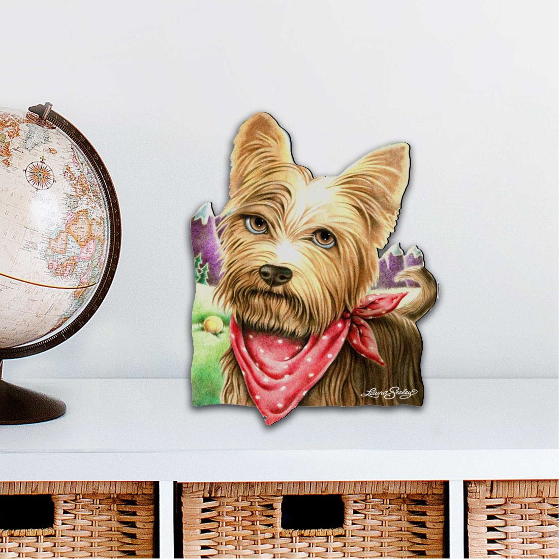 A Cool Drink Dog Holiday Outdoor Decor Large Ornament by Laura Seeley - Pets Dogs and Cats Decor - 8511020M-0