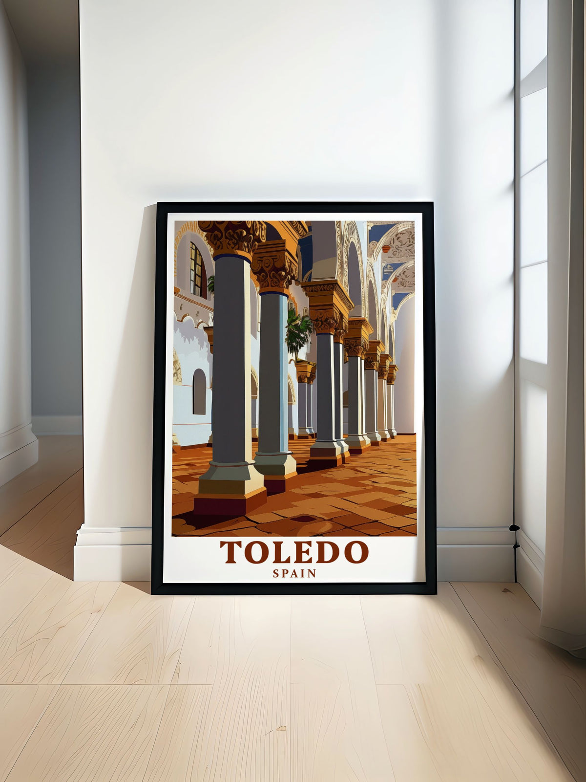 Toledo Modern Iconic Prints Puente De San Martin Elegant Home Decor Spain Fine Line Travel Posters-0