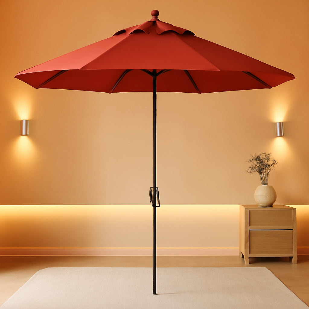 Octagonal Outdoor Patio Umbrella Bronze Aluminum Tilt-0