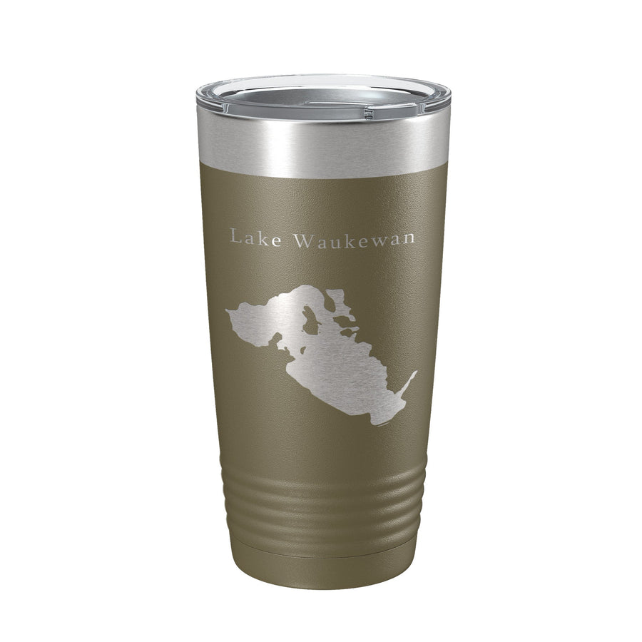Lake Waukewan NH Map Tumbler Travel Mug Gift Insulated Laser Engraved Coffee Cup 20 oz New Hampshire