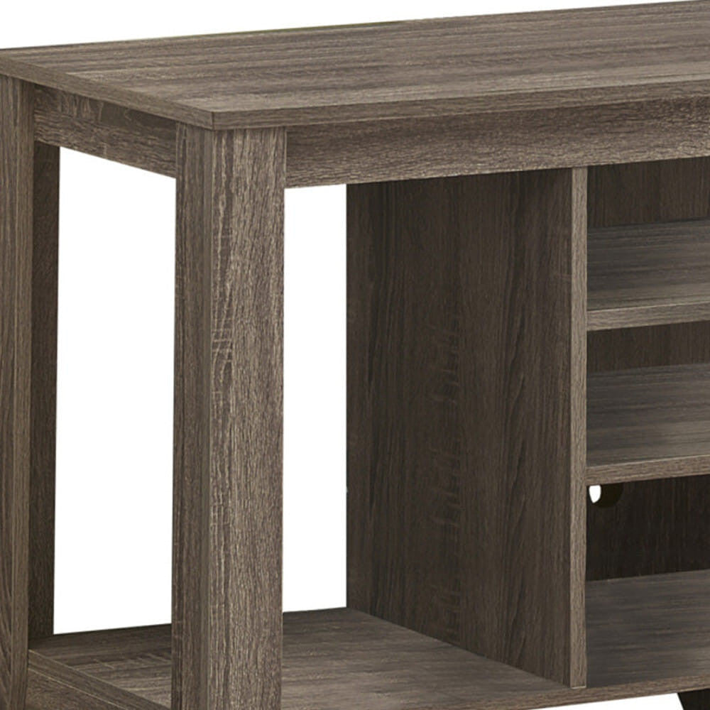 48" Deep Taupe Open Shelving TV Stand-0