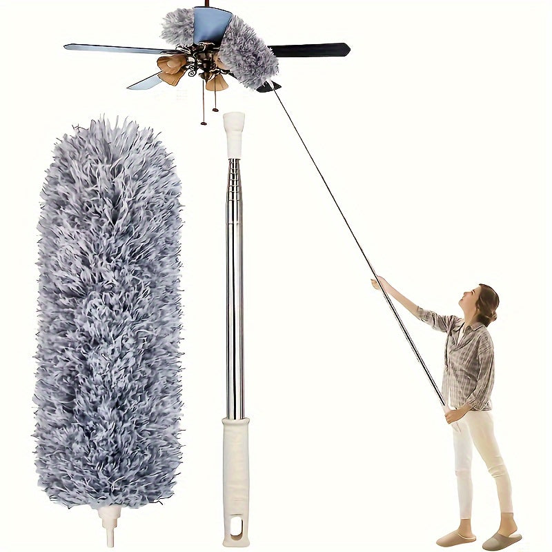 Versatile Retractable Duster with Bendable Head
