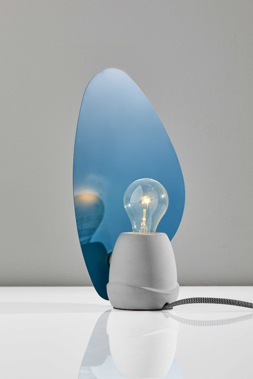 Turquoise Fin Concrete Table Lamp-0