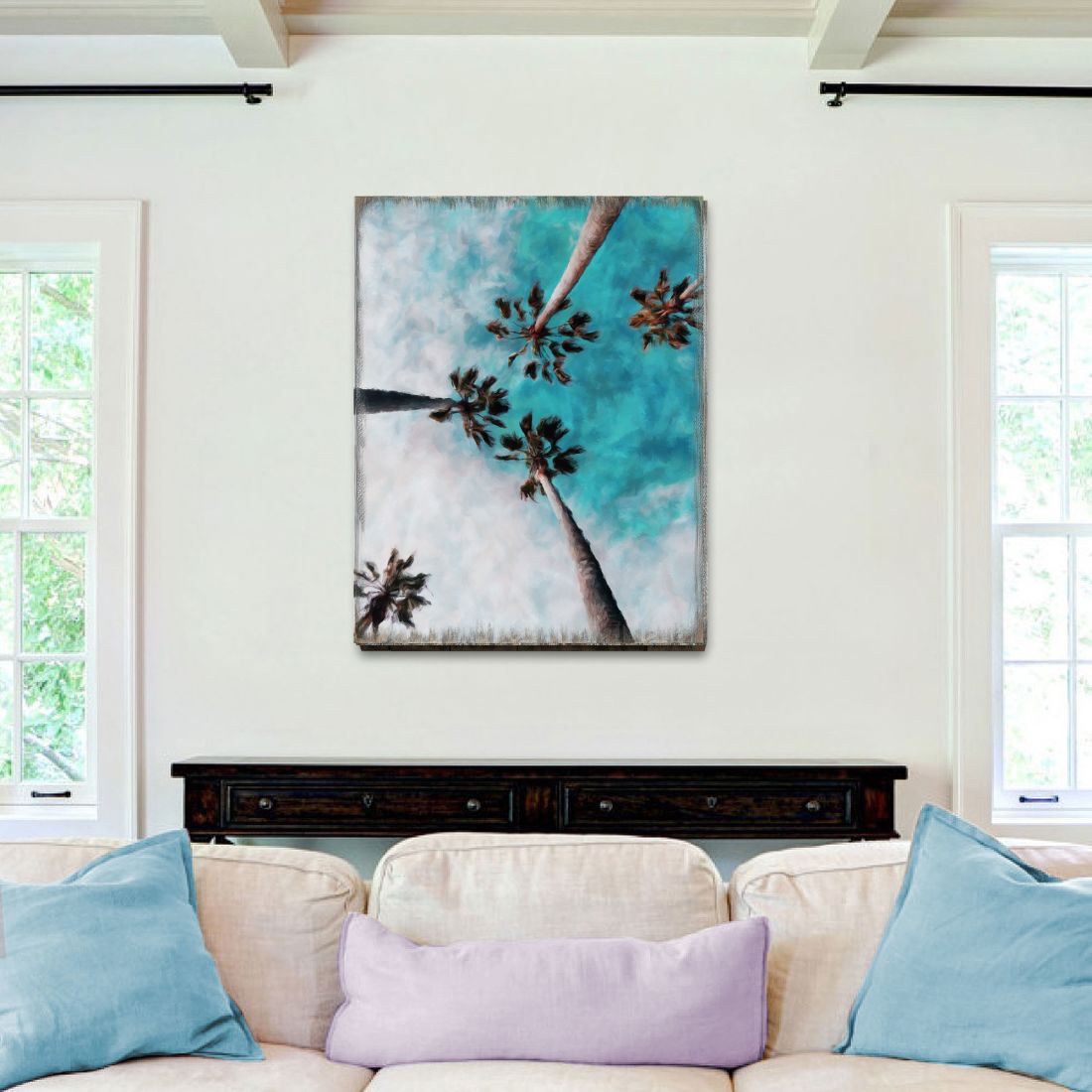 Palms Art Wooden Wall Art by Nature Wonders - Nature Wildlife Decor  - 95395B-0