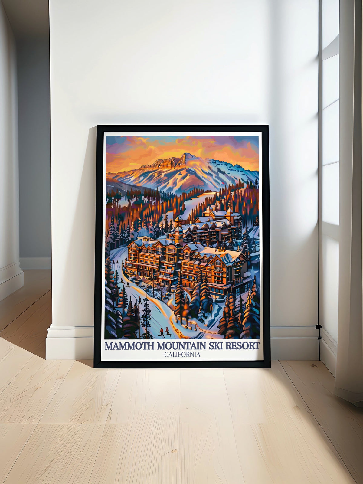 Mammoth Mountain Print - Main Lodge Wall Art - Inyo National Forest Framed Art - Inyo National Forest Vintage Poster-0