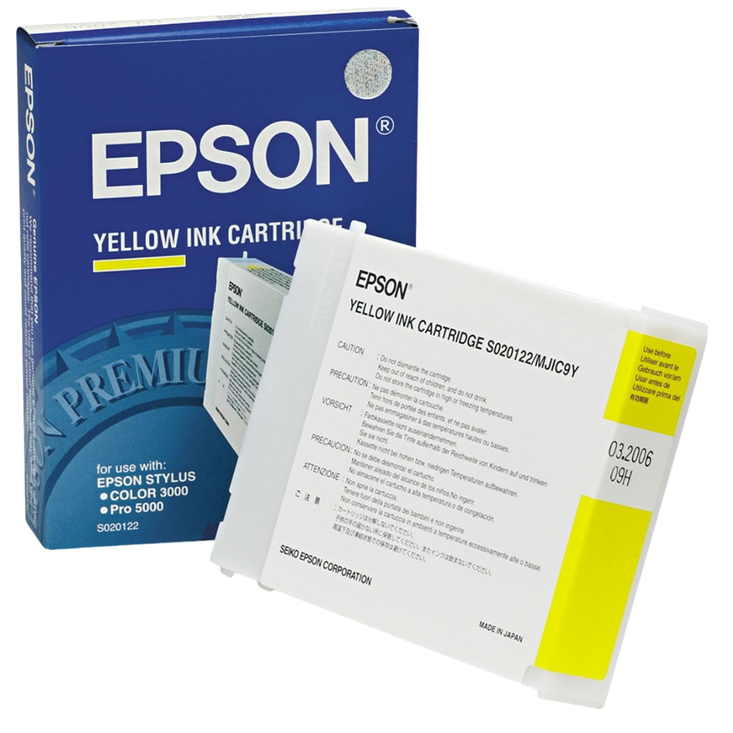 Genuine Epson S020122 Yellow Inkjet Cartridge, MJIC9Y-0