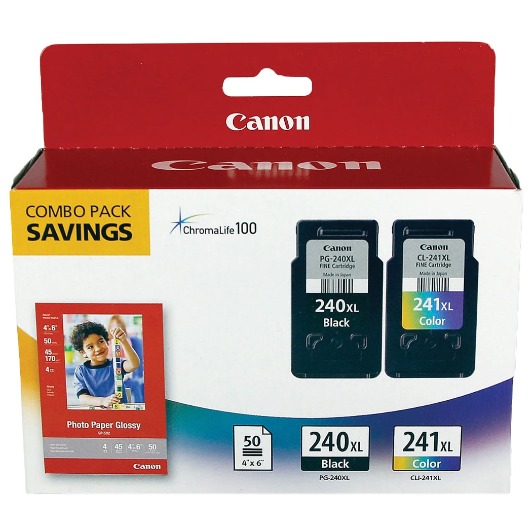 Original Canon 240XL/241XL Black and Color Combo Pack High-Yield Ink Cartridge-0