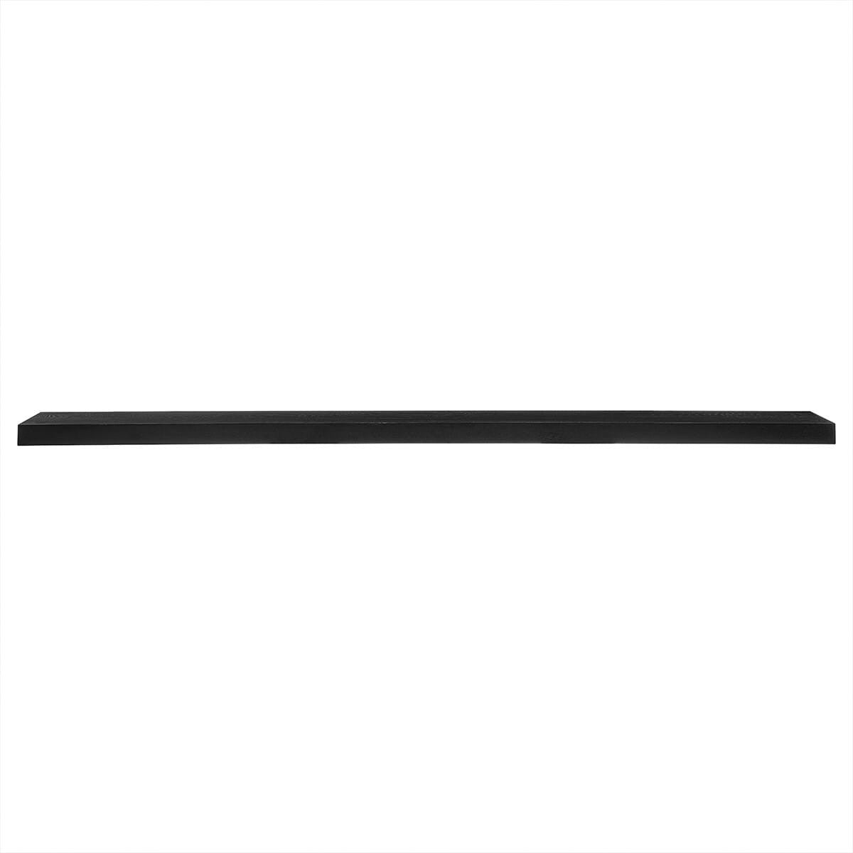75" Black Wooden Wall Mounted Floating Shelf — image 1