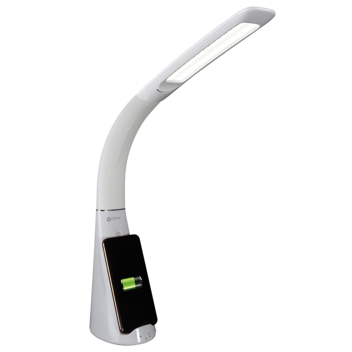 Contemporary White Sanitizing and Charging LED Desk Lamp-0
