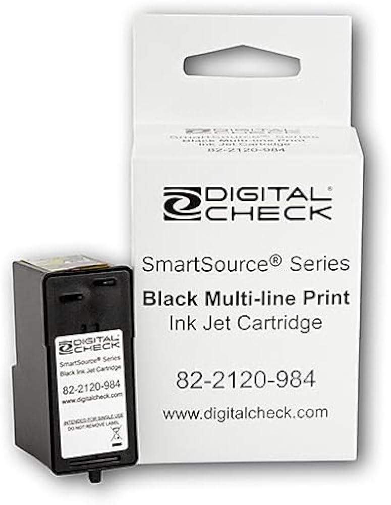 New Genuine Digital Check SmartSource Series Black Ink Cartridge 82-2120-984-0