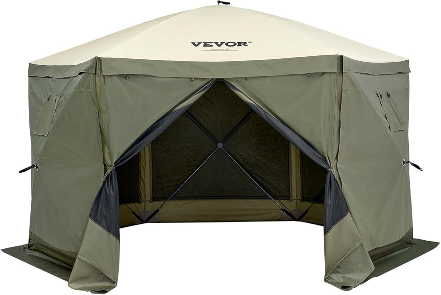 12x12 Ft Weatherproof Gazebo With Mosquito Netting