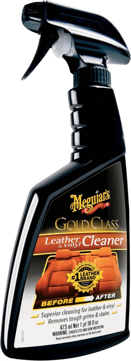 Meguiar's meguiar's gold class leather vinyl cleaner spray 473ml - leather cleaner car - for leather vinyl - interior care