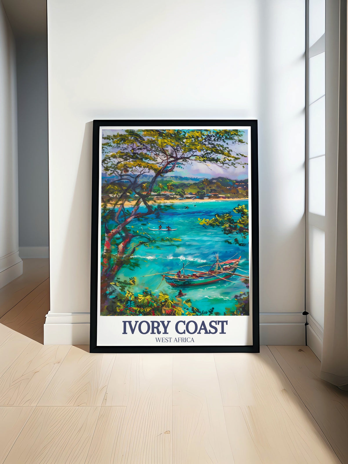 Ivory Coast  Art Print - Grand-Bassam Beach Travel Print -  Assinie Mafia Lagoon  Canvas Art - Assinie Travel Poster-0