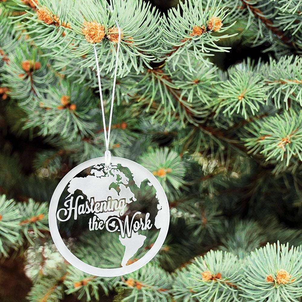 Hastening the Work Ornament mission or missionary gift-0