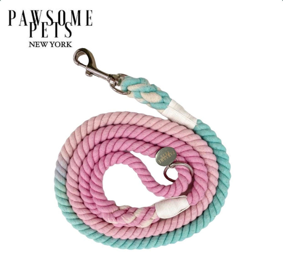 Rope Leash - Ombre Moon Blue Pink
