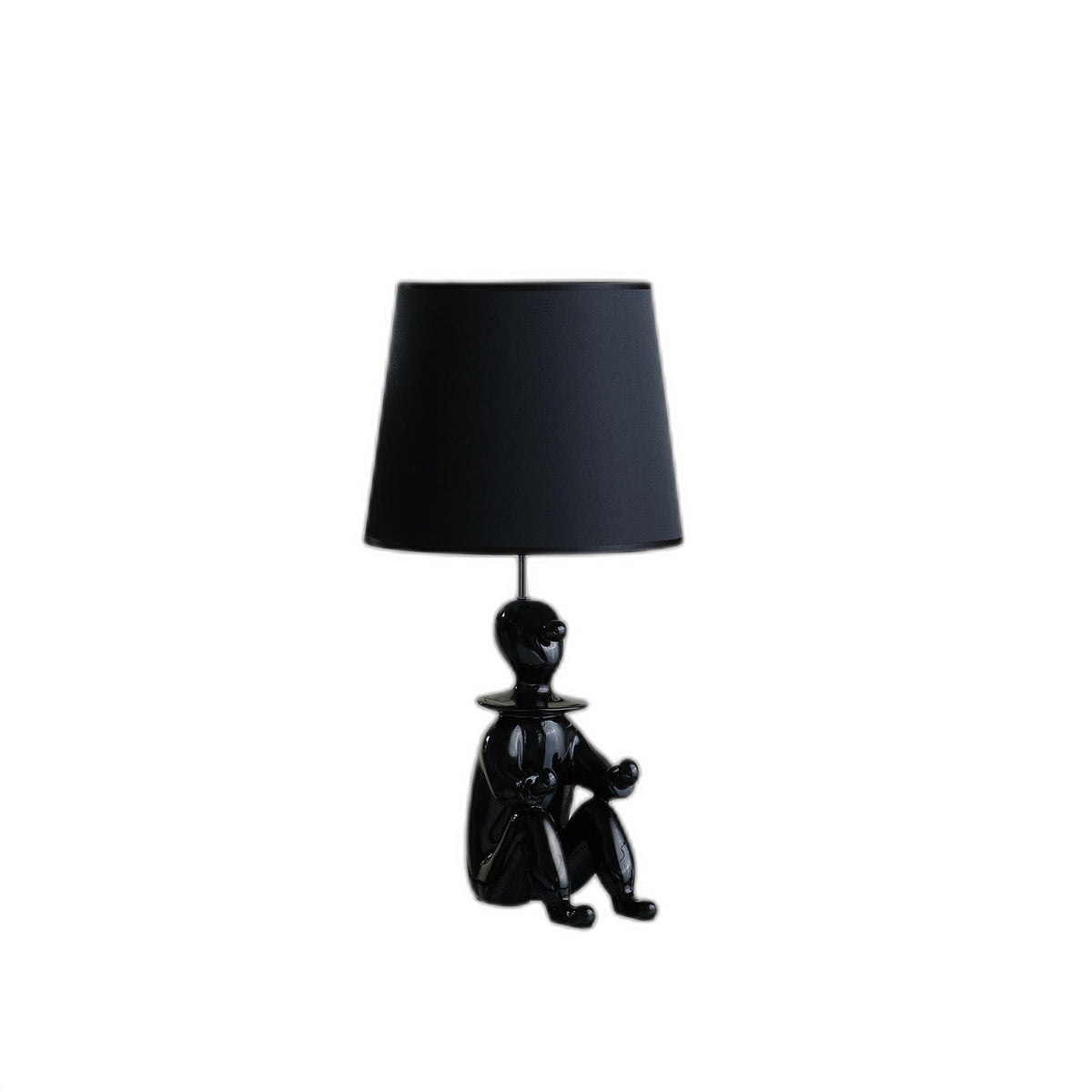 21" Black Sculptural Clown Phone Holder Desk Lamp-0