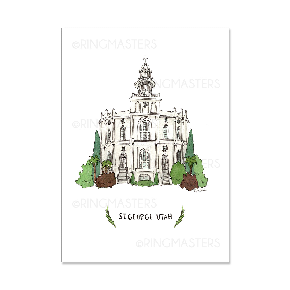 Art, St. George Temple 3x4-0