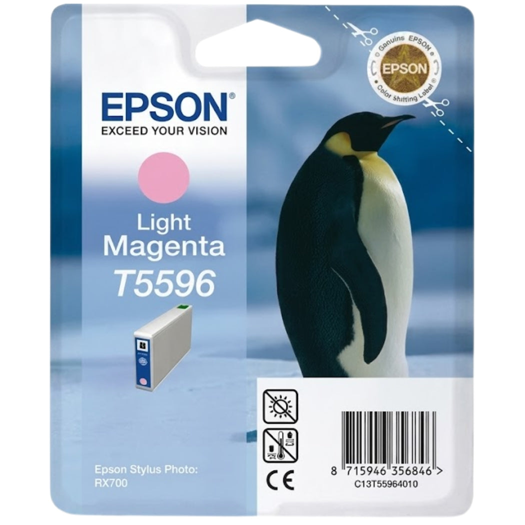 Original Epson T5596 Standard Yield Light Magenta Ink Cartridge, C13T55964010-0