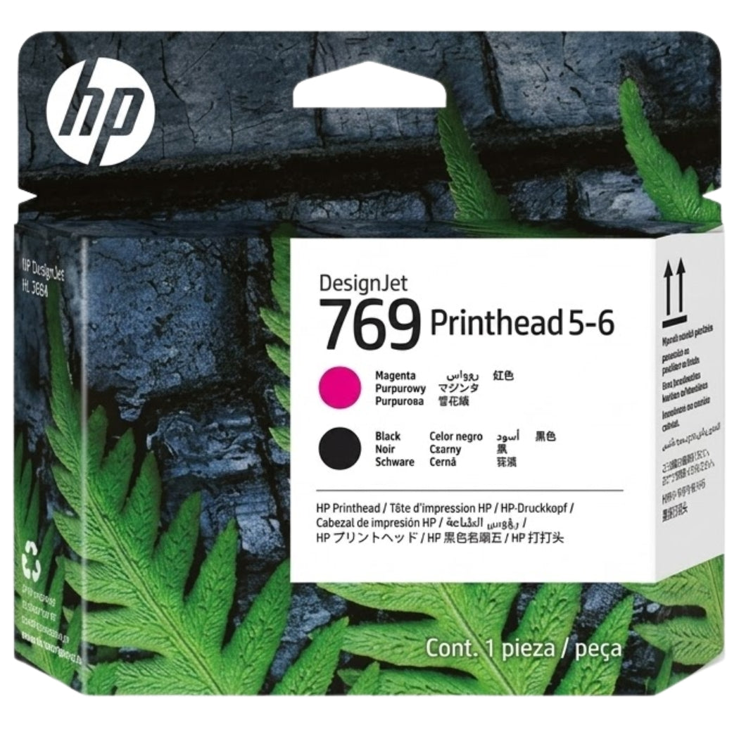 Original HP 769 Magenta/Black 5-6 DesignJet Printhead, 7K5V7A-0