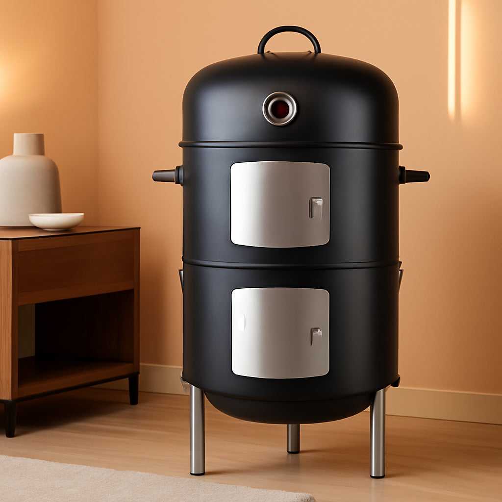 Charcoal Smoker Grill Premium Outdoor Kitchen System-0