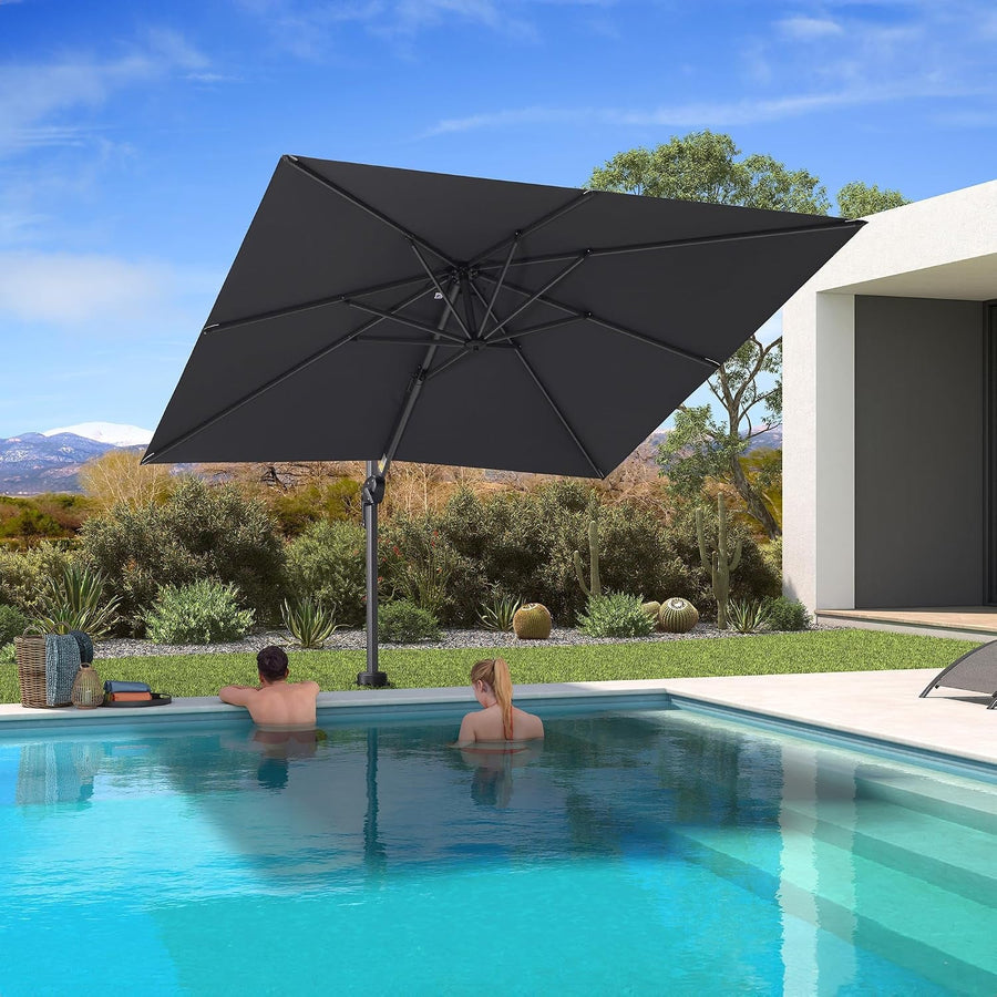 8x8 Greystone Poolside Umbrella With Tilt Adjustment