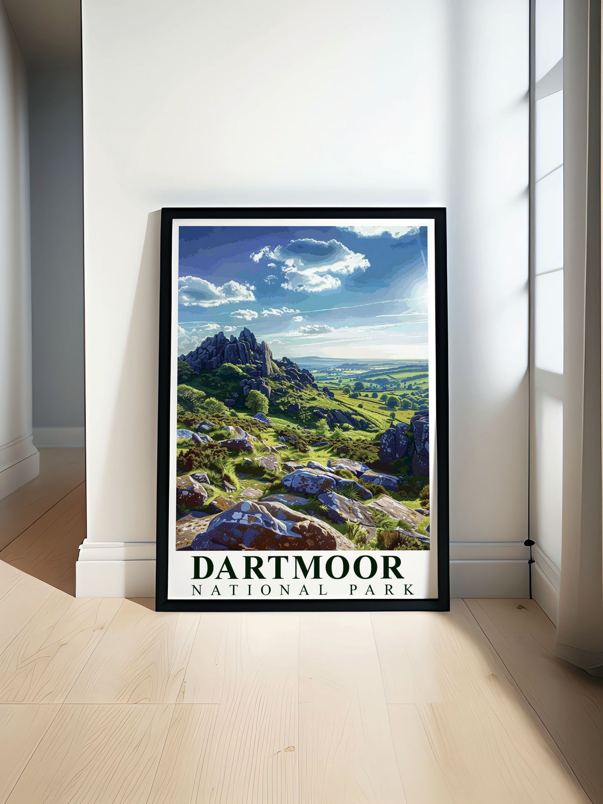 Dartmoor National Park  Art - Dartmoor Retro Posters - England Wall Decor-0
