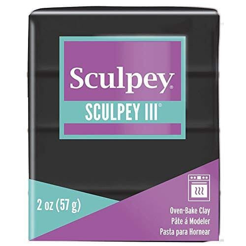 Polyform Sculpey III Polymer Clay Black-0